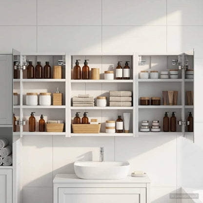 vidaXL Bathroom Cabinet Set 3 pcs 100 x 10.5 x 50 cm Engineered wood
