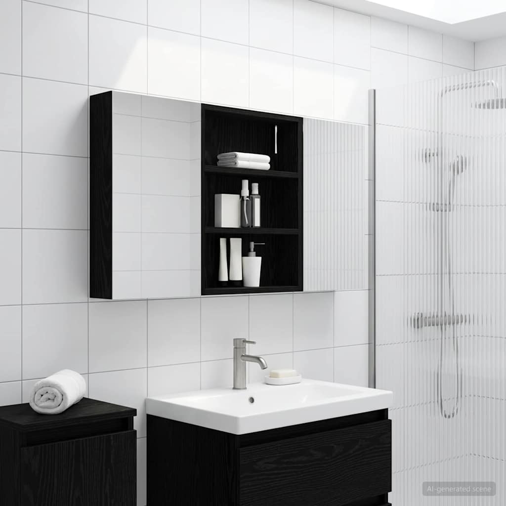 vidaXL Bathroom Cabinet Set 3 pcs 100 x 10.5 x 50 cm Engineered wood