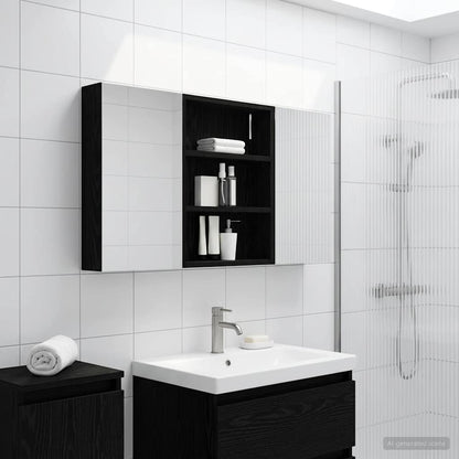 vidaXL Bathroom Cabinet Set 3 pcs 100 x 10.5 x 50 cm Engineered wood