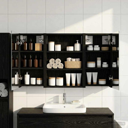 vidaXL Bathroom Cabinet Set 3 pcs 100 x 10.5 x 50 cm Engineered wood