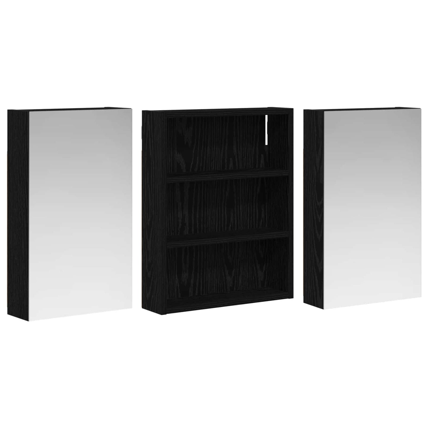vidaXL Bathroom Cabinet Set 3 pcs 100 x 10.5 x 50 cm Engineered wood