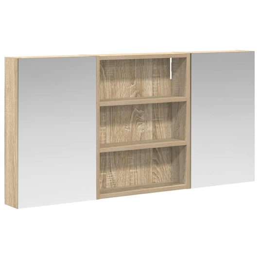 vidaXL Bathroom Cabinet Set 3 pcs 100 x 10.5 x 50 cm Engineered wood