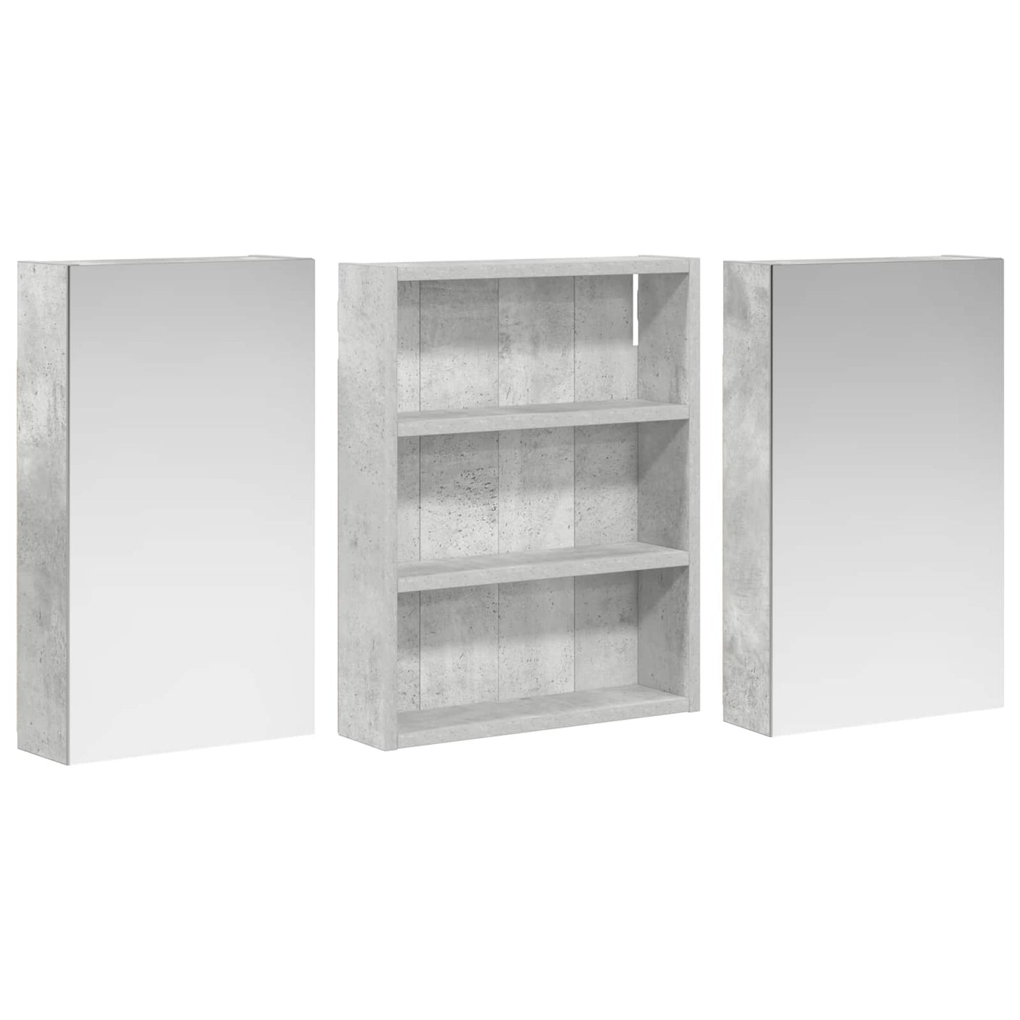 vidaXL Bathroom Cabinet Set 3 pcs 100 x 10.5 x 50 cm Engineered wood