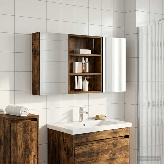 vidaXL Bathroom Cabinet Set 3 pcs 100 x 10.5 x 50 cm Engineered wood