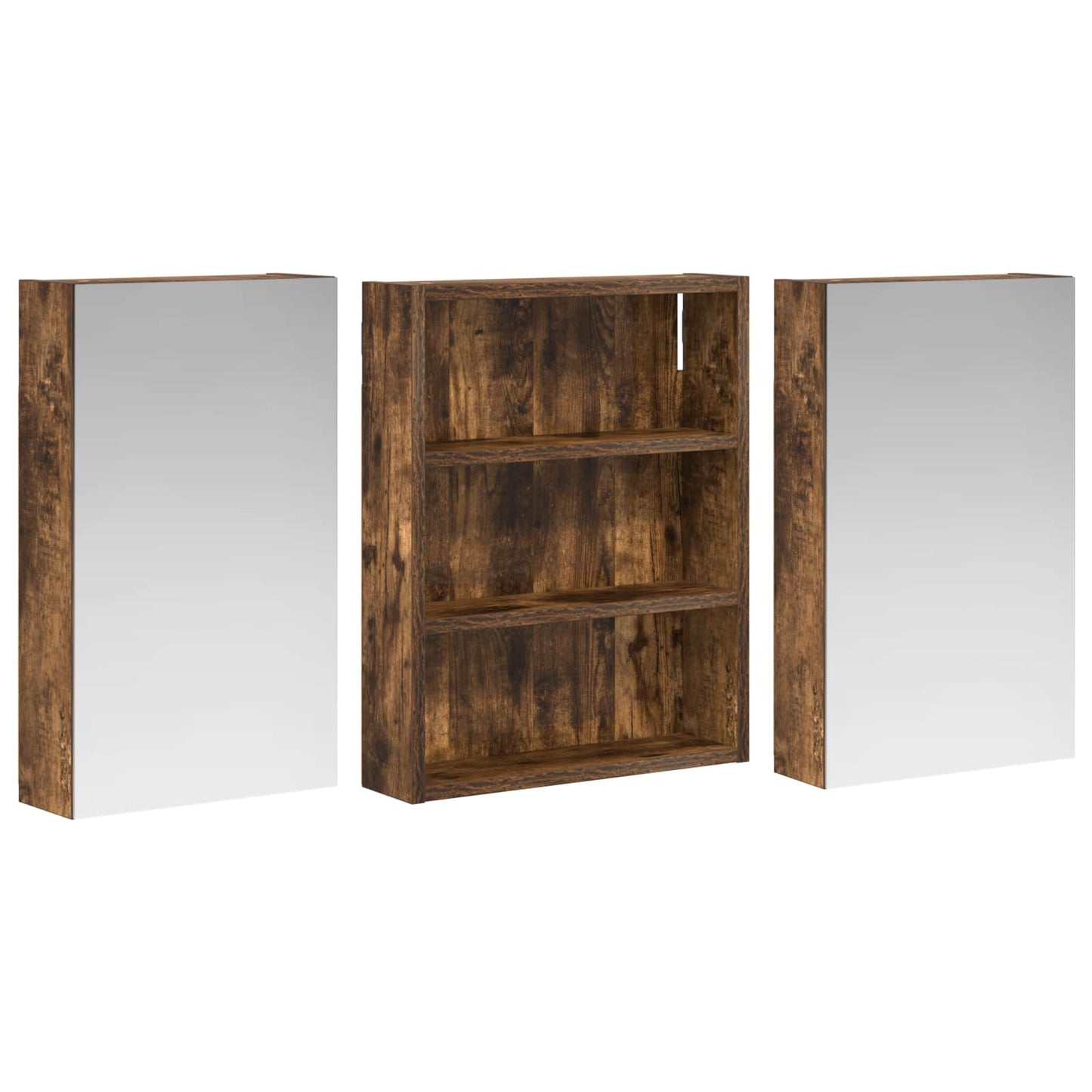 vidaXL Bathroom Cabinet Set 3 pcs 100 x 10.5 x 50 cm Engineered wood