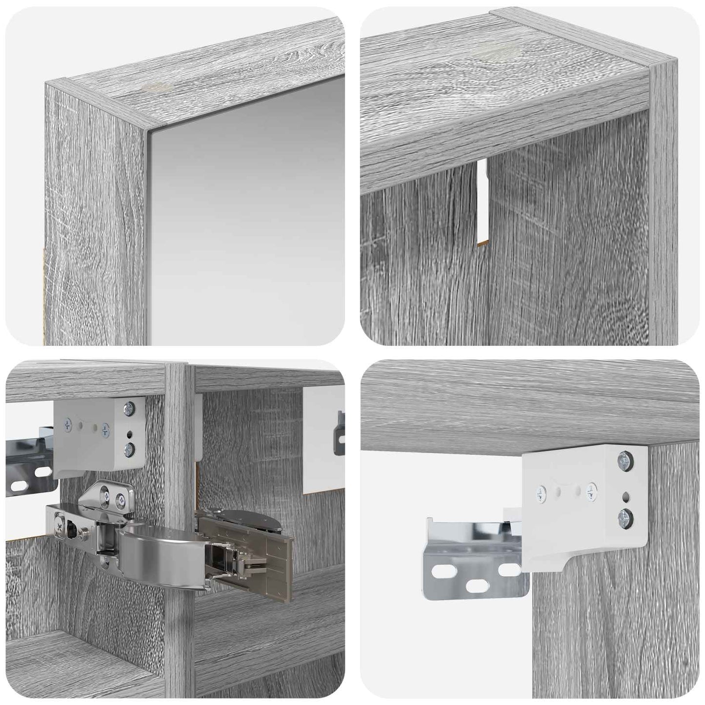 vidaXL Bathroom Cabinet Set 3 pcs 100 x 10.5 x 50 cm Engineered wood