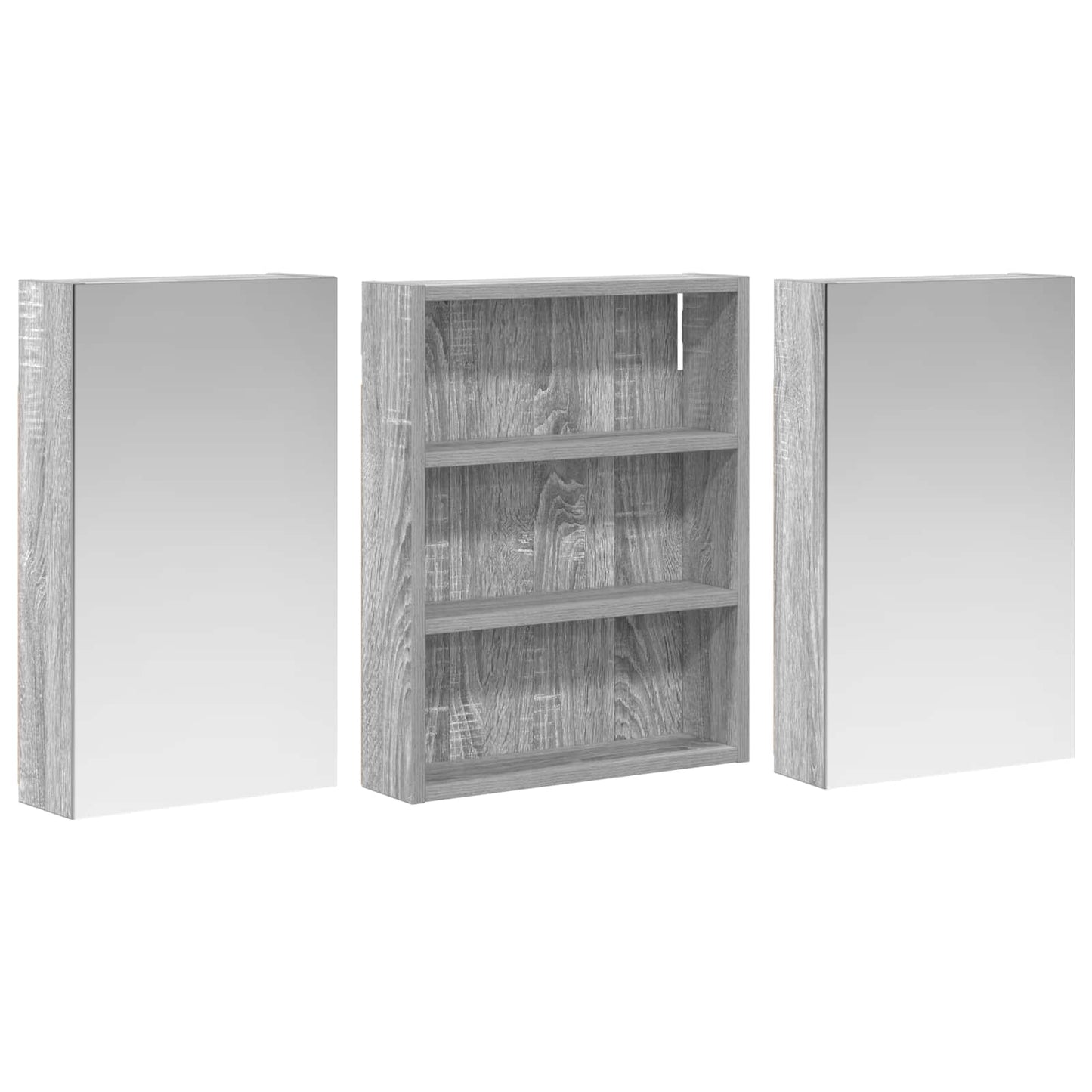 vidaXL Bathroom Cabinet Set 3 pcs 100 x 10.5 x 50 cm Engineered wood