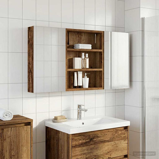 vidaXL Bathroom Cabinet Set 3 pcs 100 x 10.5 x 50 cm Engineered wood