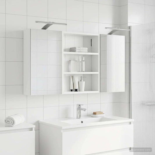 vidaXL Bathroom Cabinet Set 3 pcs 100 x 10.5 x 50 cm Engineered wood