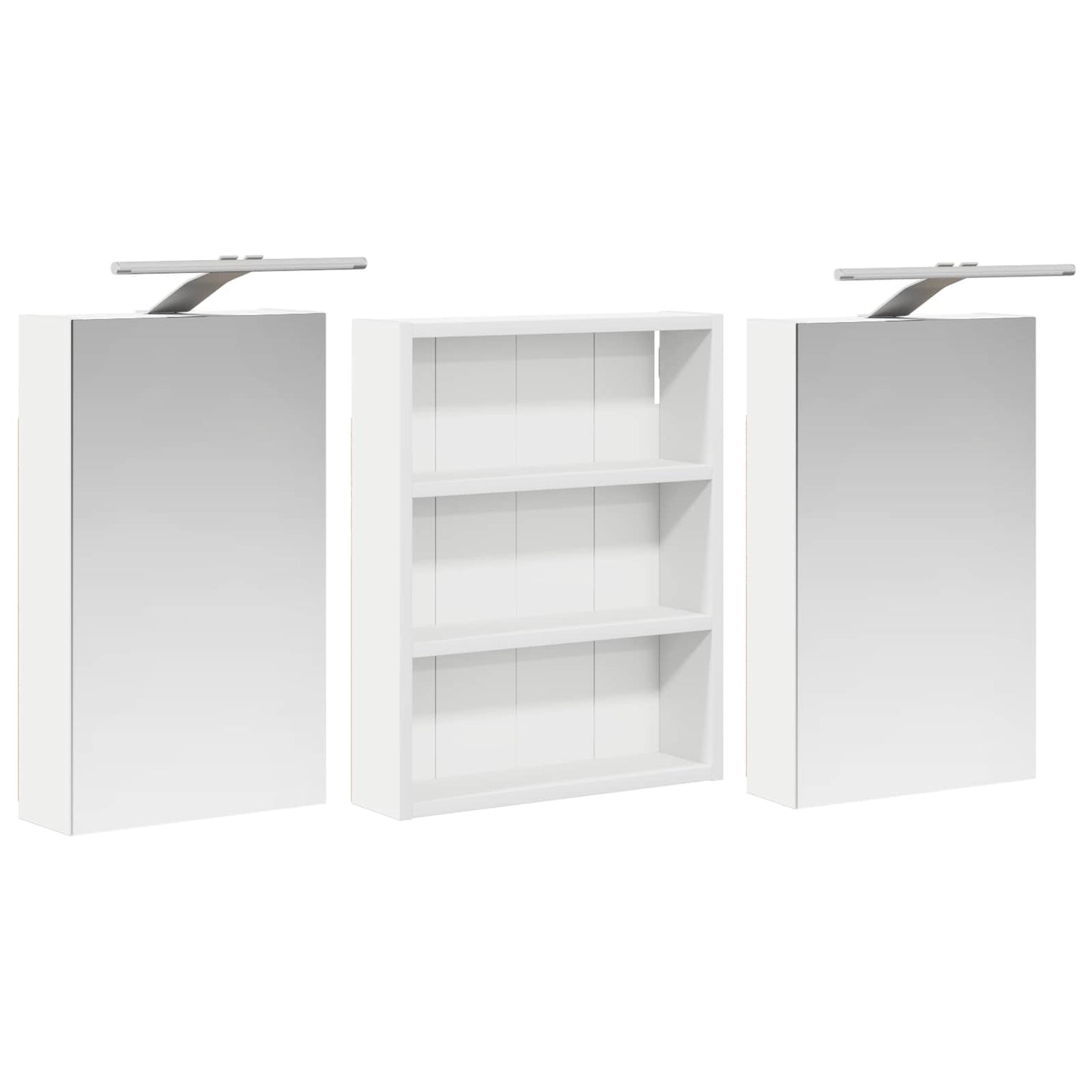 vidaXL Bathroom Cabinet Set 3 pcs 100 x 10.5 x 50 cm Engineered wood