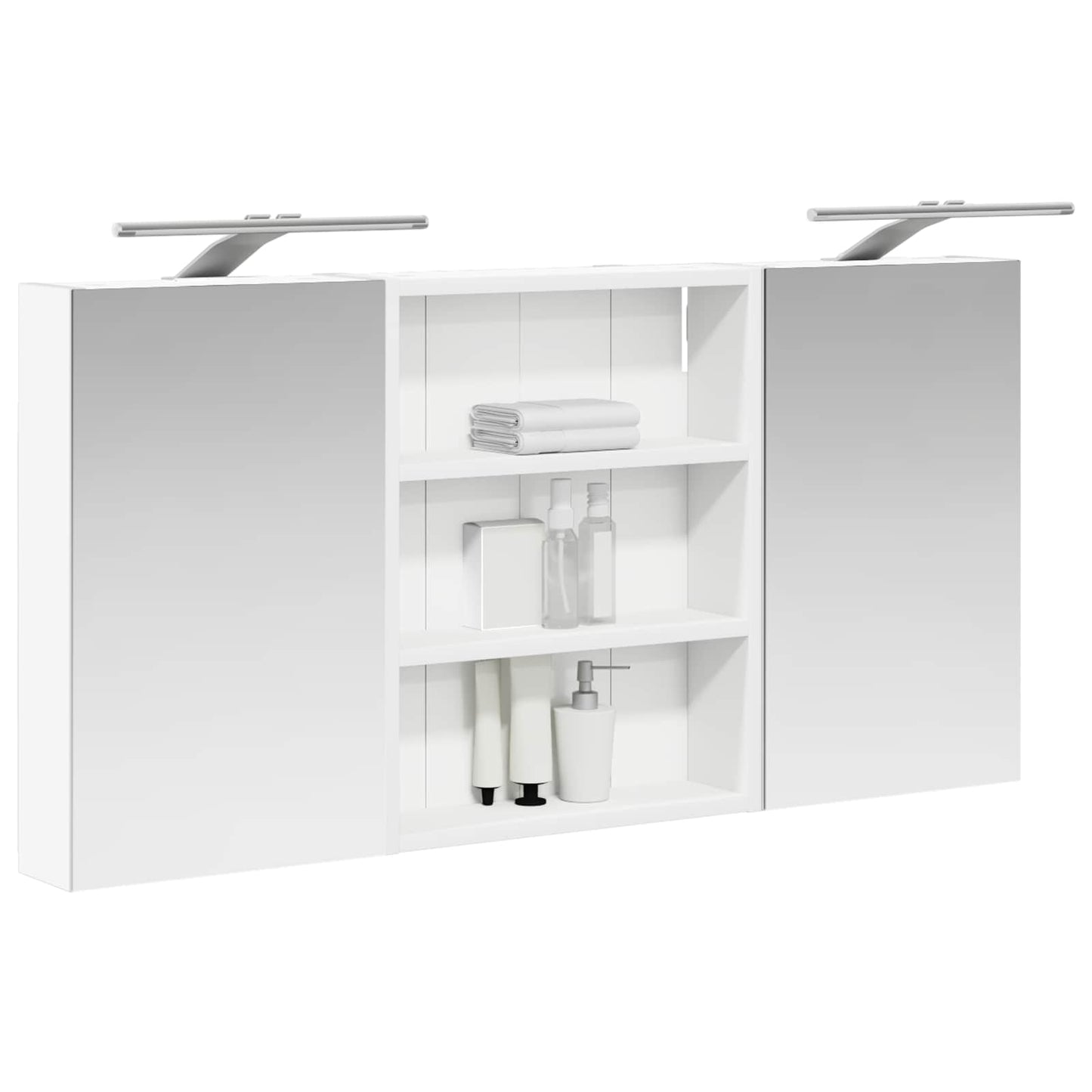 vidaXL Bathroom Cabinet Set 3 pcs 100 x 10.5 x 50 cm Engineered wood