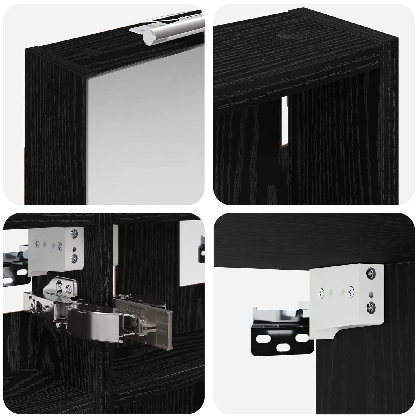 vidaXL Bathroom Cabinet Set 3 pcs 100 x 10.5 x 50 cm Engineered wood