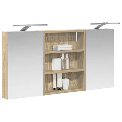 vidaXL Bathroom Cabinet Set 3 pcs 100 x 10.5 x 50 cm Engineered wood