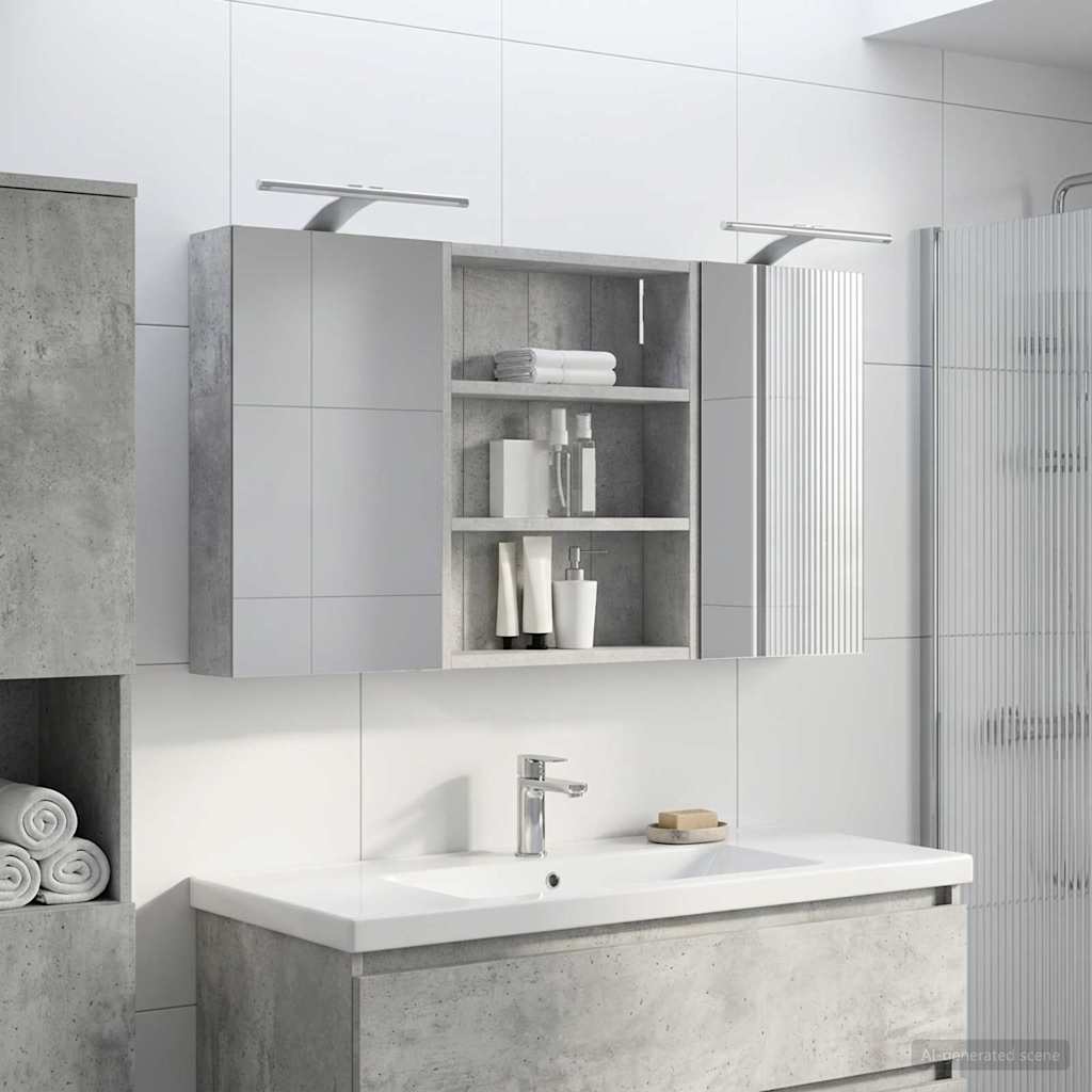 vidaXL Bathroom Cabinet Set 3 pcs 100 x 10.5 x 50 cm Engineered wood