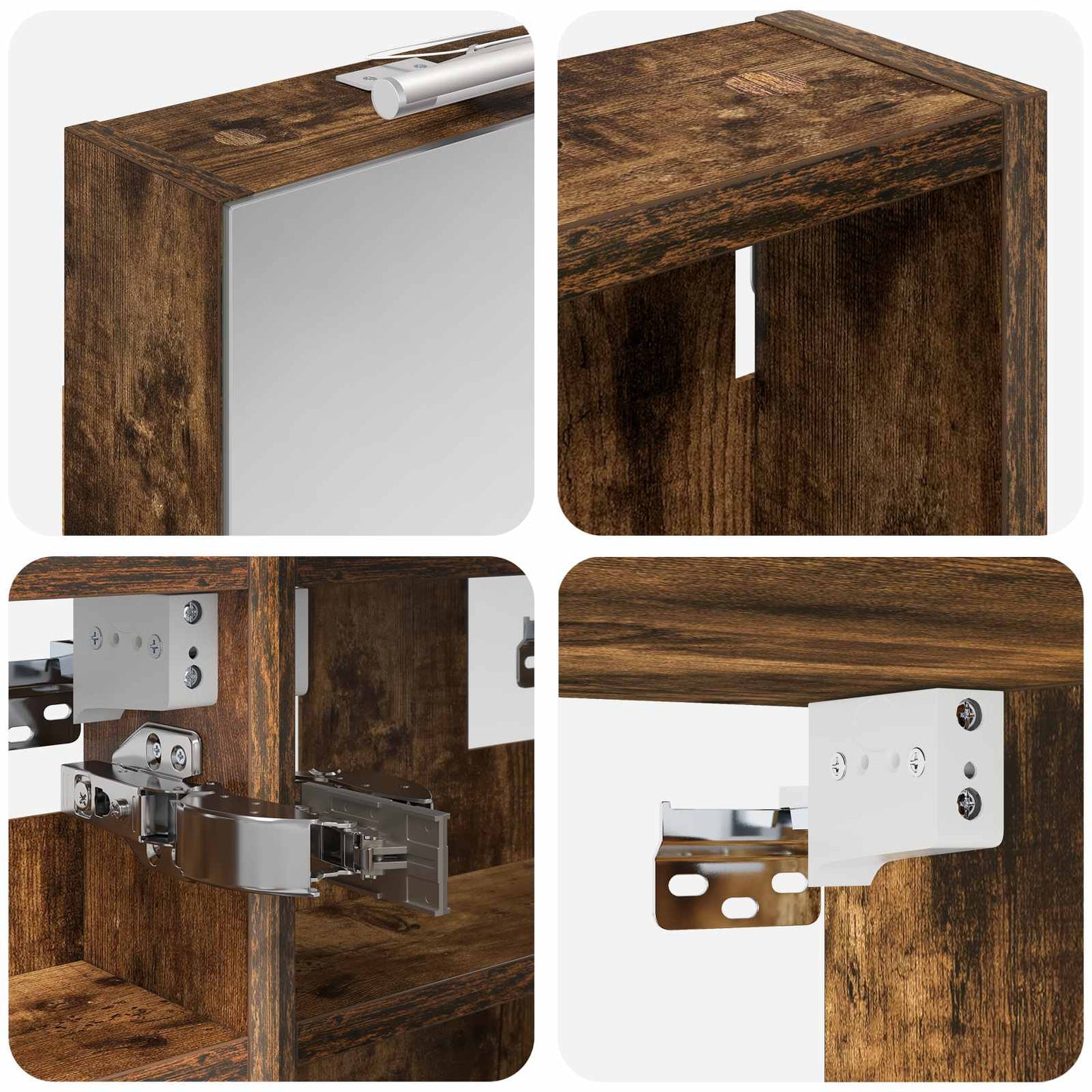 vidaXL Bathroom Cabinet Set 3 pcs 100 x 10.5 x 50 cm Engineered wood