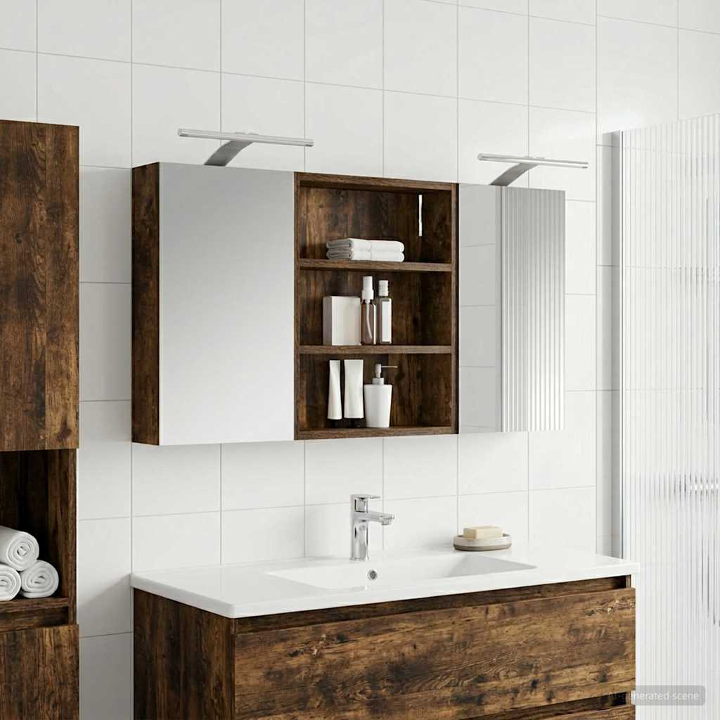vidaXL Bathroom Cabinet Set 3 pcs 100 x 10.5 x 50 cm Engineered wood