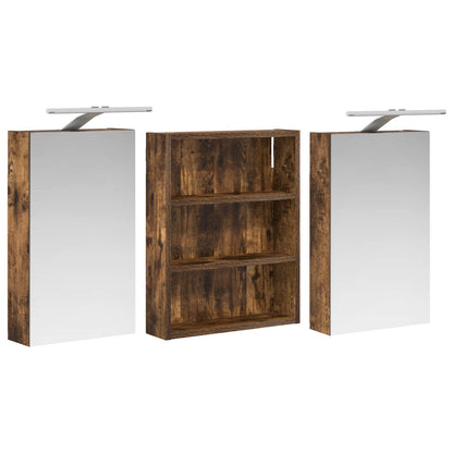 vidaXL Bathroom Cabinet Set 3 pcs 100 x 10.5 x 50 cm Engineered wood