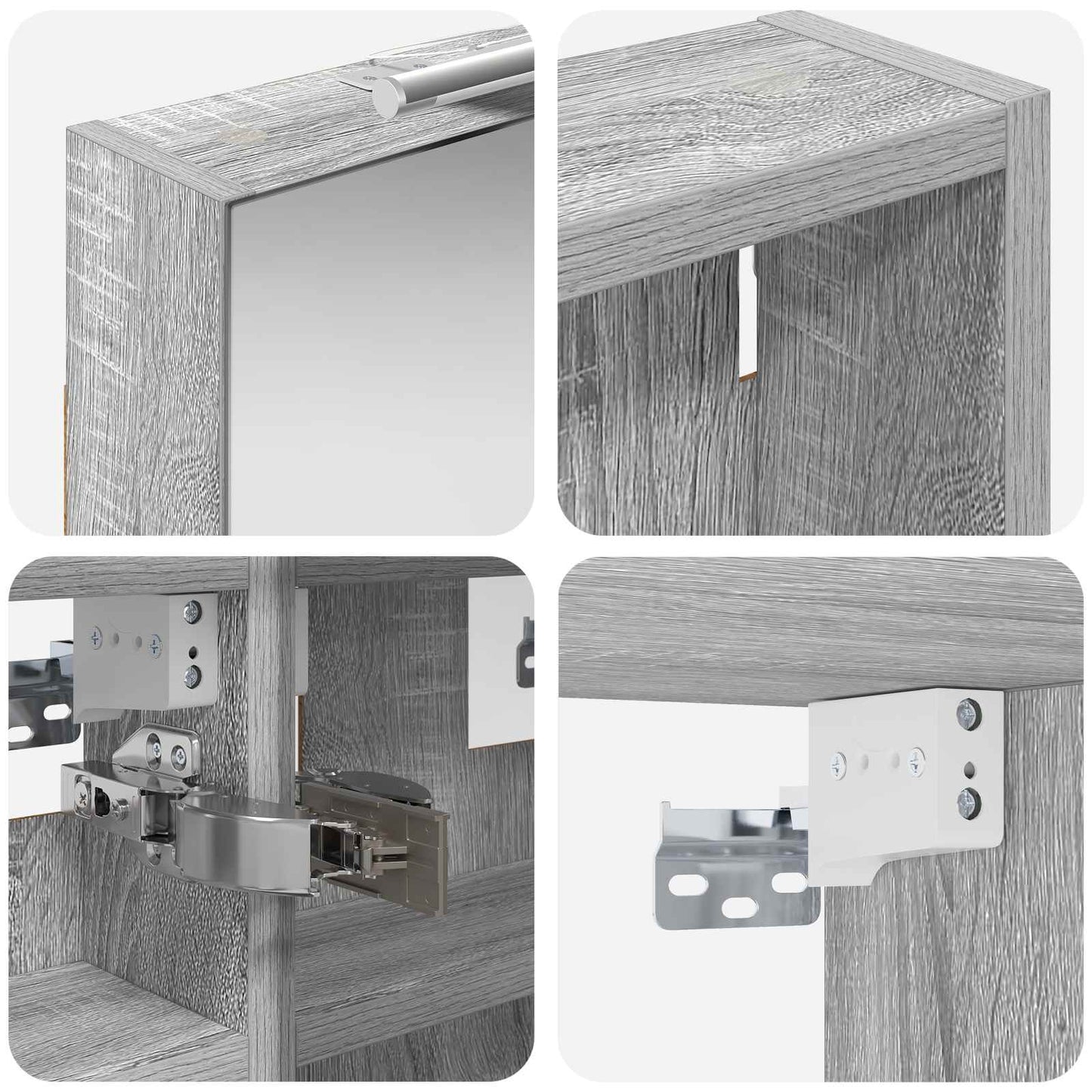 vidaXL Bathroom Cabinet Set 3 pcs 100 x 10.5 x 50 cm Engineered wood