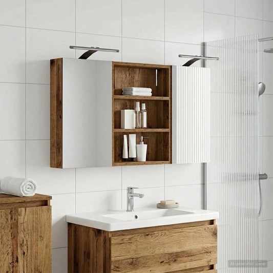 vidaXL Bathroom Cabinet Set 3 pcs 100 x 10.5 x 50 cm Engineered wood