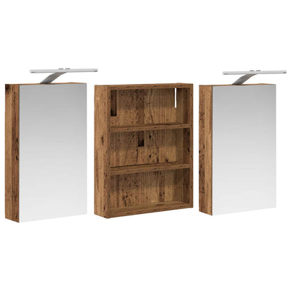 vidaXL Bathroom Cabinet Set 3 pcs 100 x 10.5 x 50 cm Engineered wood