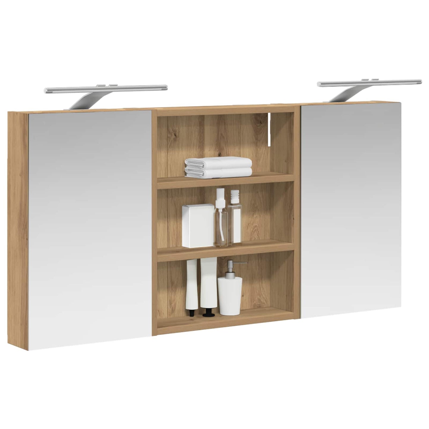 vidaXL Bathroom Cabinet Set 3 pcs 100 x 10.5 x 50 cm Engineered wood
