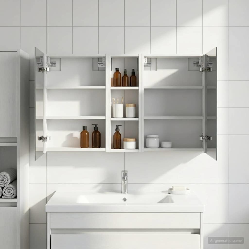 vidaXL Bathroom Cabinet Set 3 pcs 100 x 10.5 x 60.5 cm Engineered wood