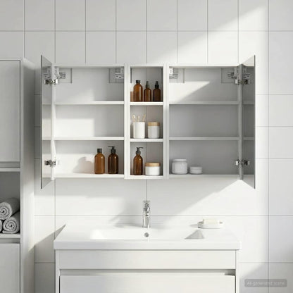 vidaXL Bathroom Cabinet Set 3 pcs 100 x 10.5 x 60.5 cm Engineered wood