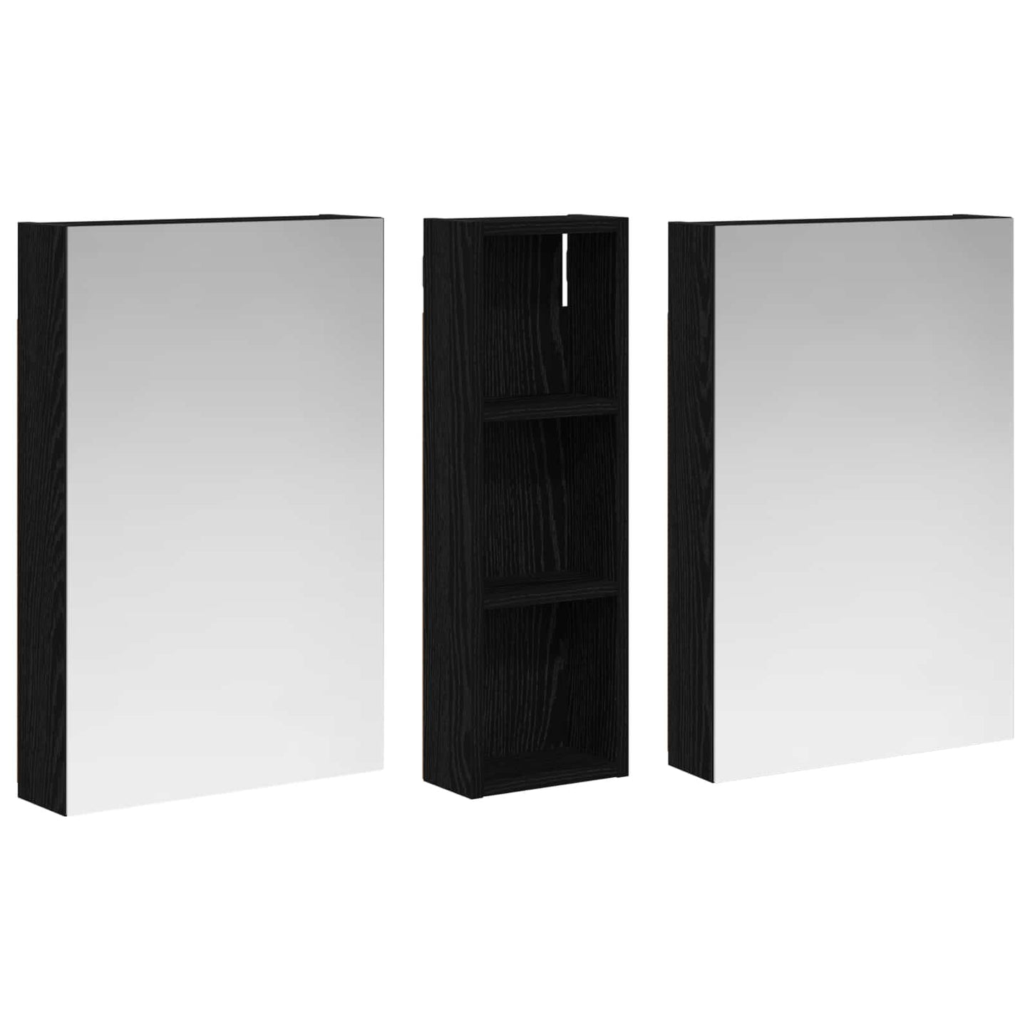 vidaXL Bathroom Cabinet Set 3 pcs 100 x 10.5 x 60.5 cm Engineered wood
