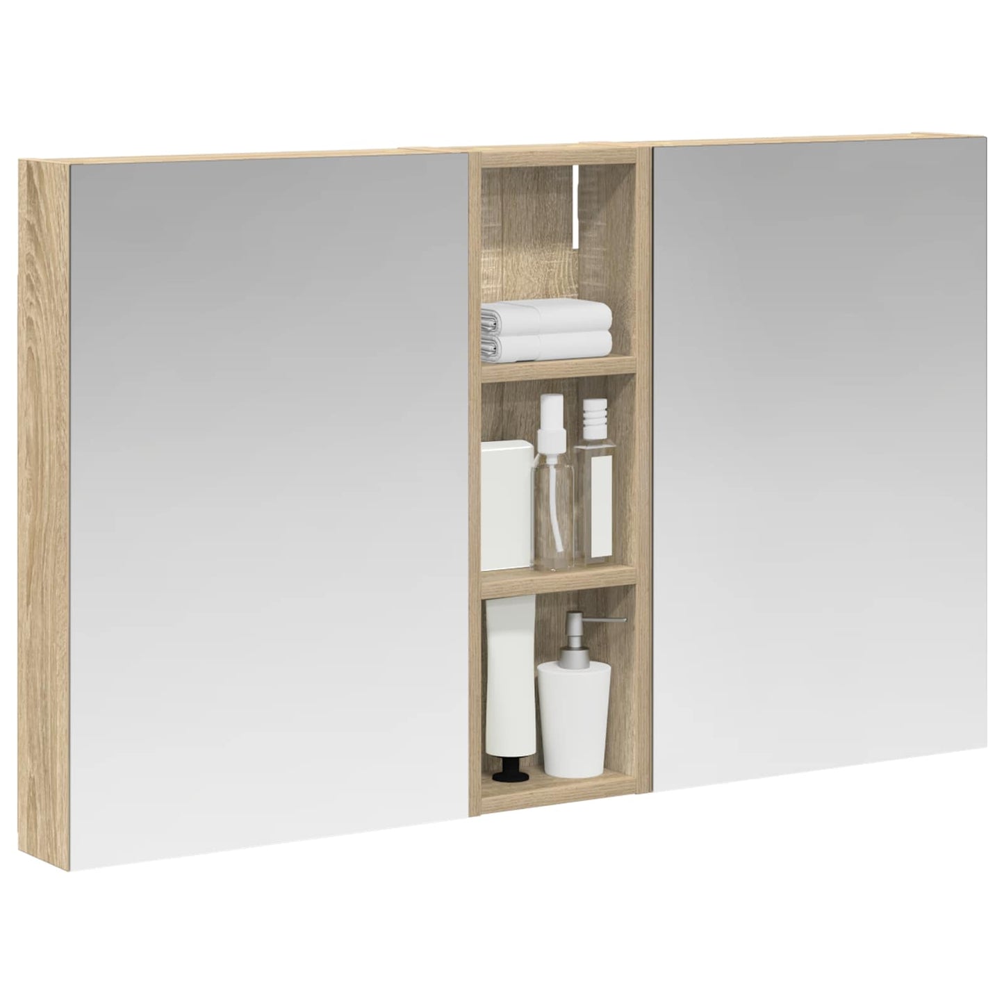 vidaXL Bathroom Cabinet Set 3 pcs 100 x 10.5 x 60.5 cm Engineered wood