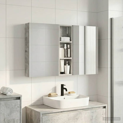 vidaXL Bathroom Cabinet Set 3 pcs 100 x 10.5 x 60.5 cm Engineered wood