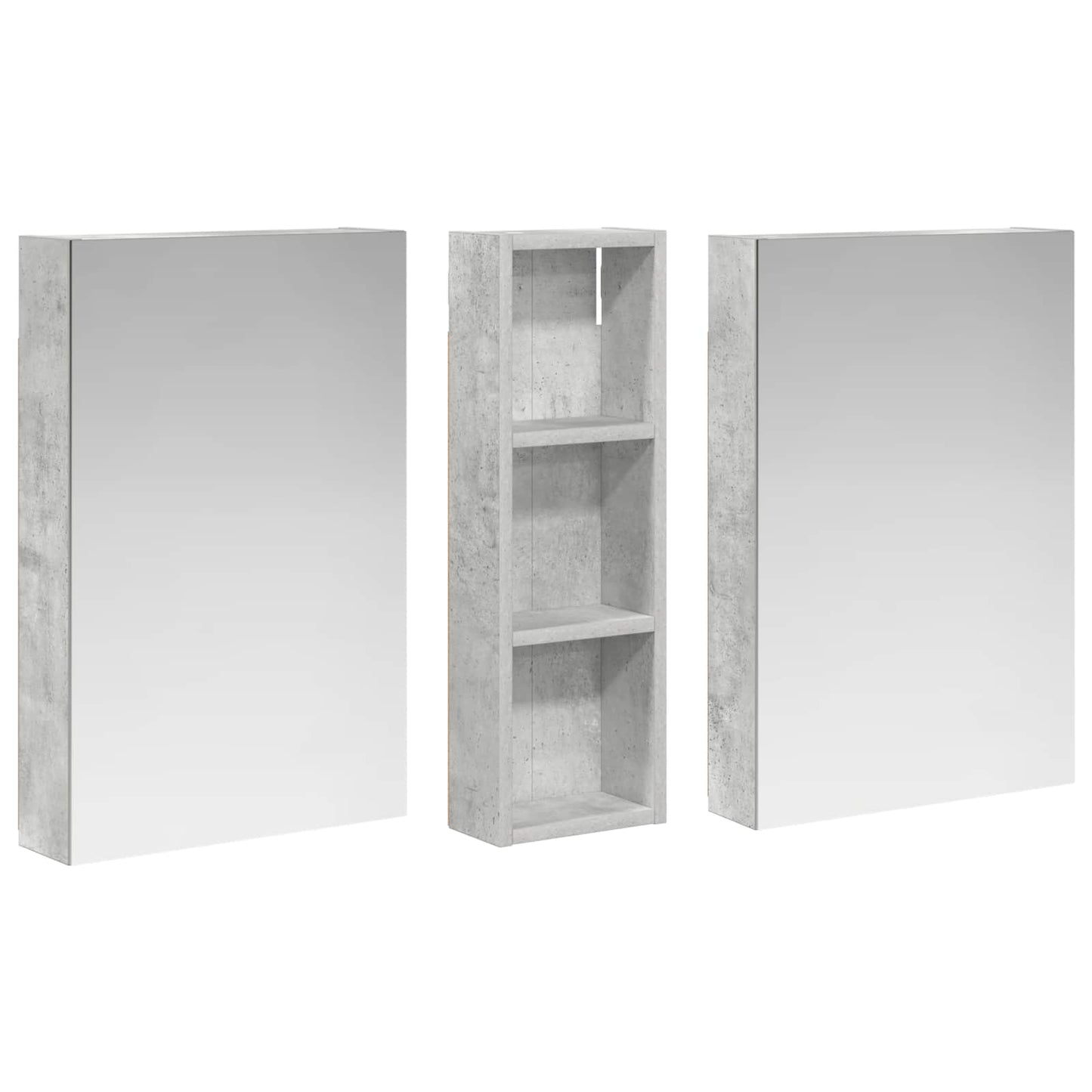 vidaXL Bathroom Cabinet Set 3 pcs 100 x 10.5 x 60.5 cm Engineered wood