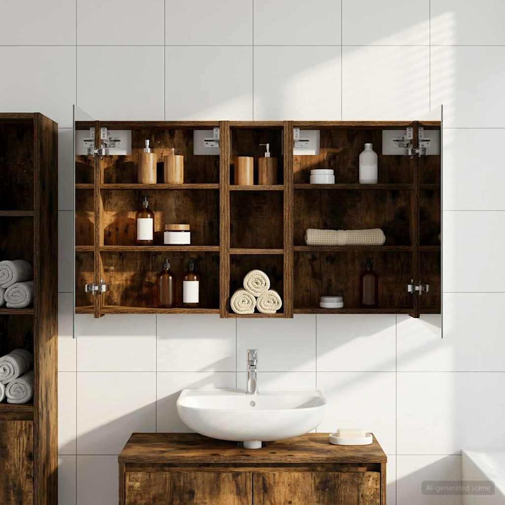 vidaXL Bathroom Cabinet Set 3 pcs 100 x 10.5 x 60.5 cm Engineered wood