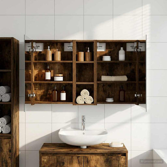 vidaXL Bathroom Cabinet Set 3 pcs 100 x 10.5 x 60.5 cm Engineered wood