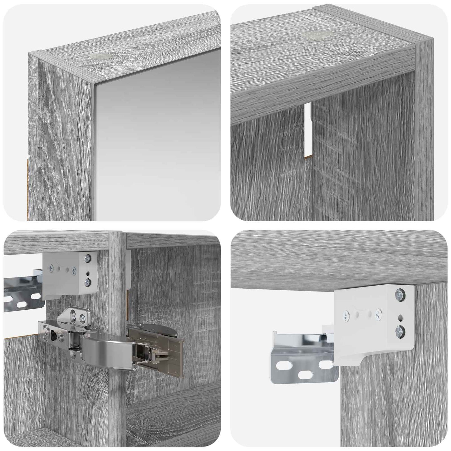 vidaXL Bathroom Cabinet Set 3 pcs 100 x 10.5 x 60.5 cm Engineered wood