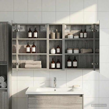 vidaXL Bathroom Cabinet Set 3 pcs 100 x 10.5 x 60.5 cm Engineered wood