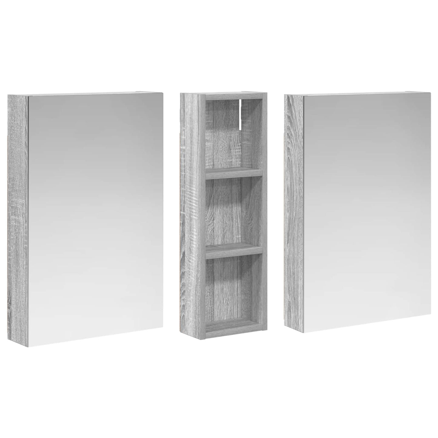 vidaXL Bathroom Cabinet Set 3 pcs 100 x 10.5 x 60.5 cm Engineered wood