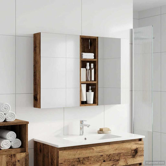 vidaXL Bathroom Cabinet Set 3 pcs 100 x 10.5 x 60.5 cm Engineered wood