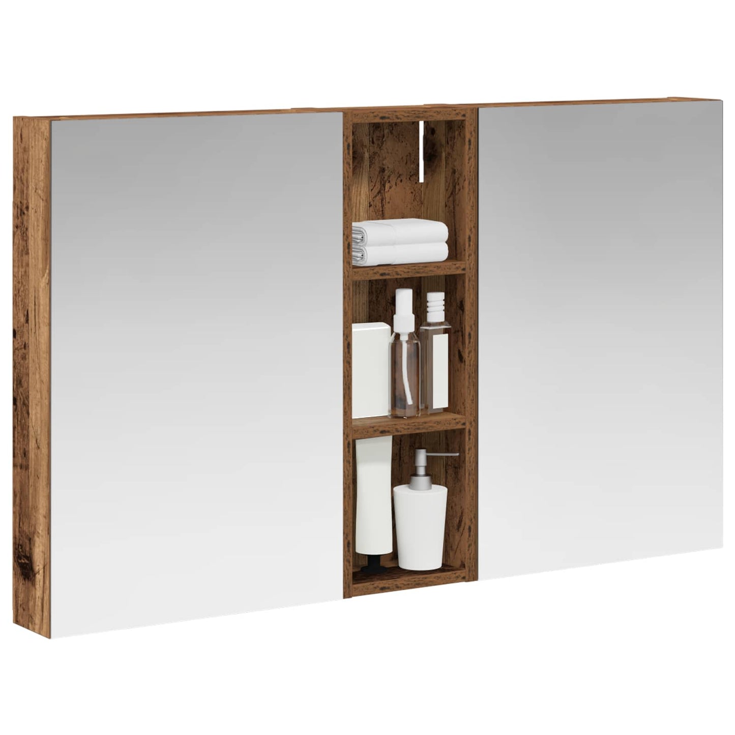 vidaXL Bathroom Cabinet Set 3 pcs 100 x 10.5 x 60.5 cm Engineered wood