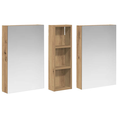 vidaXL Bathroom Cabinet Set 3 pcs 100 x 10.5 x 60.5 cm Engineered wood