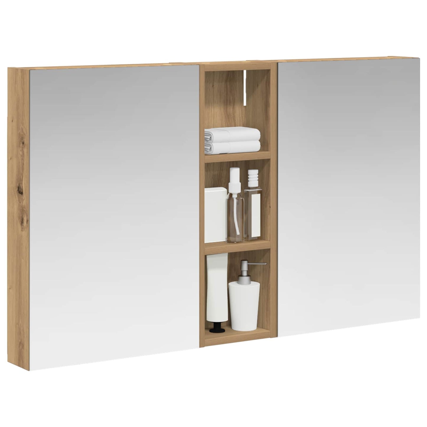 vidaXL Bathroom Cabinet Set 3 pcs 100 x 10.5 x 60.5 cm Engineered wood