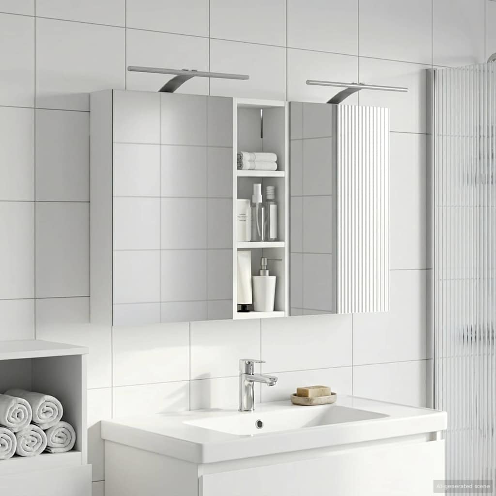 vidaXL Bathroom Cabinet Set 3 pcs 100 x 10.5 x 60.5 cm Engineered wood
