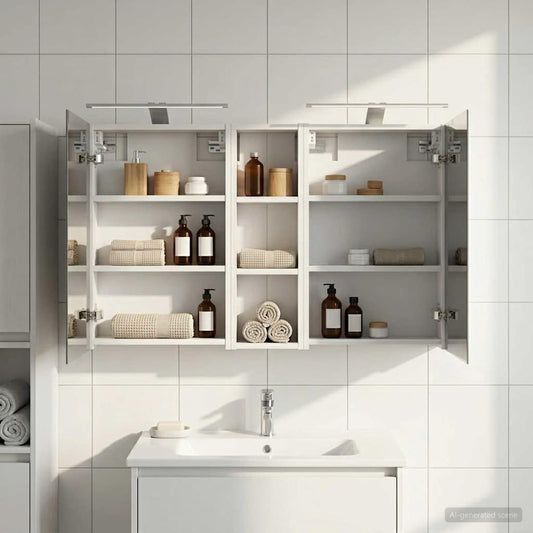 vidaXL Bathroom Cabinet Set 3 pcs 100 x 10.5 x 60.5 cm Engineered wood
