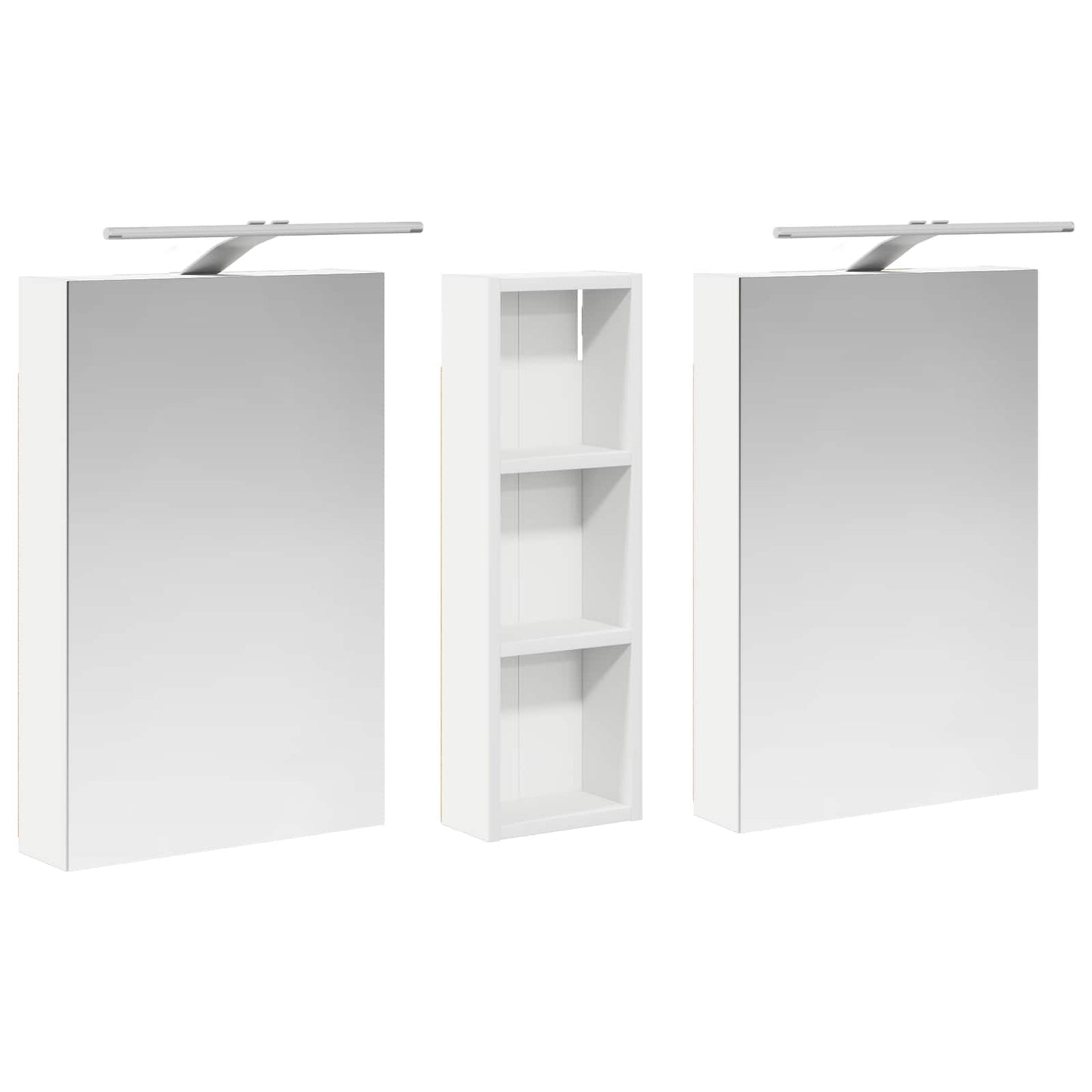 vidaXL Bathroom Cabinet Set 3 pcs 100 x 10.5 x 60.5 cm Engineered wood