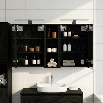 vidaXL Bathroom Cabinet Set 3 pcs 100 x 10.5 x 60.5 cm Engineered wood