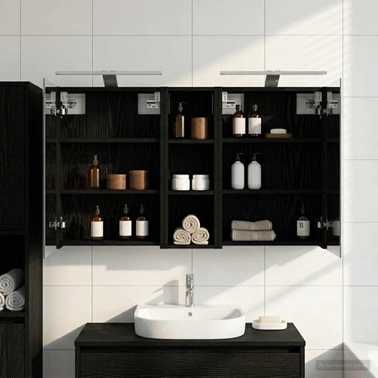 vidaXL Bathroom Cabinet Set 3 pcs 100 x 10.5 x 60.5 cm Engineered wood