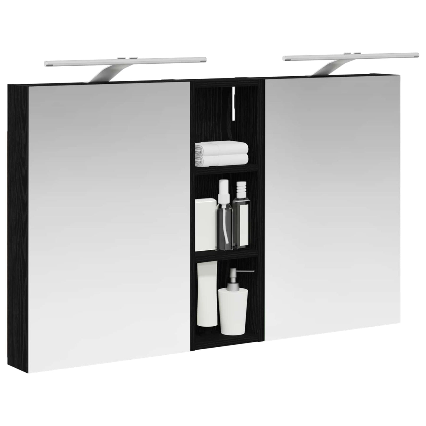 vidaXL Bathroom Cabinet Set 3 pcs 100 x 10.5 x 60.5 cm Engineered wood