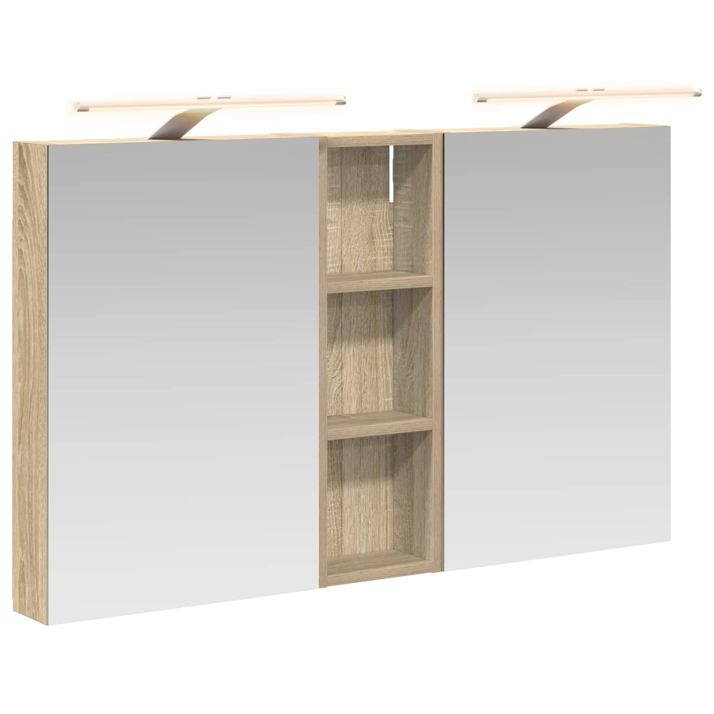 vidaXL Bathroom Cabinet Set 3 pcs 100 x 10.5 x 60.5 cm Engineered wood