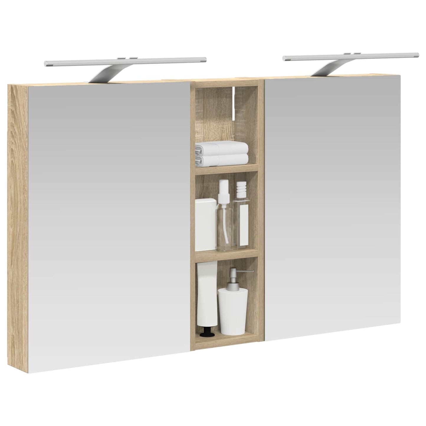vidaXL Bathroom Cabinet Set 3 pcs 100 x 10.5 x 60.5 cm Engineered wood