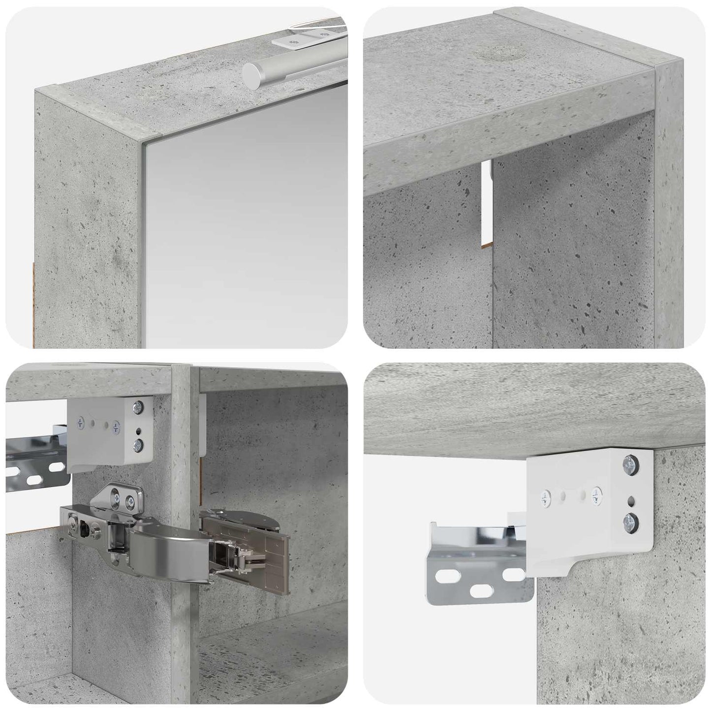 vidaXL Bathroom Cabinet Set 3 pcs 100 x 10.5 x 60.5 cm Engineered wood