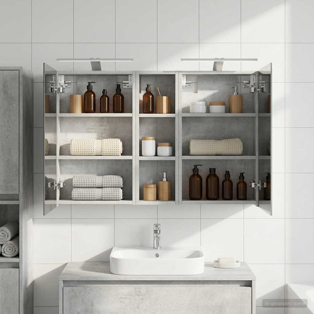 vidaXL Bathroom Cabinet Set 3 pcs 100 x 10.5 x 60.5 cm Engineered wood